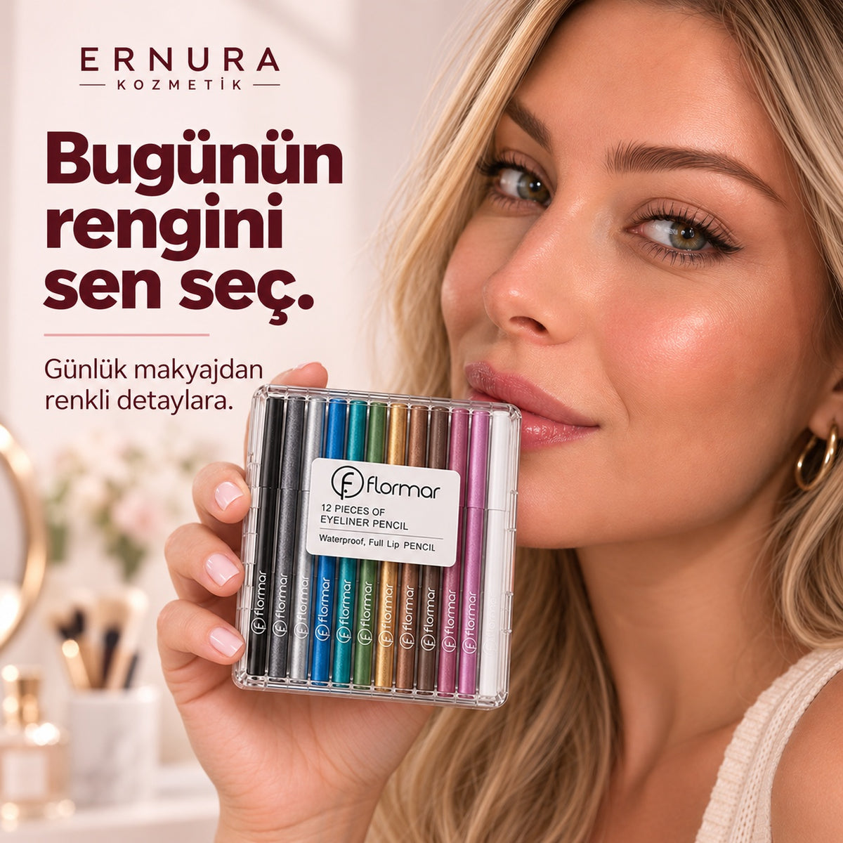 Flormar 12’li Göz Kalemi Seti – günlük kullanım