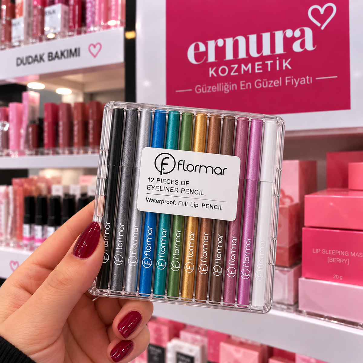 Flormar 12 Li Göz Kalemi – Ernura mağaza ortamında ürün