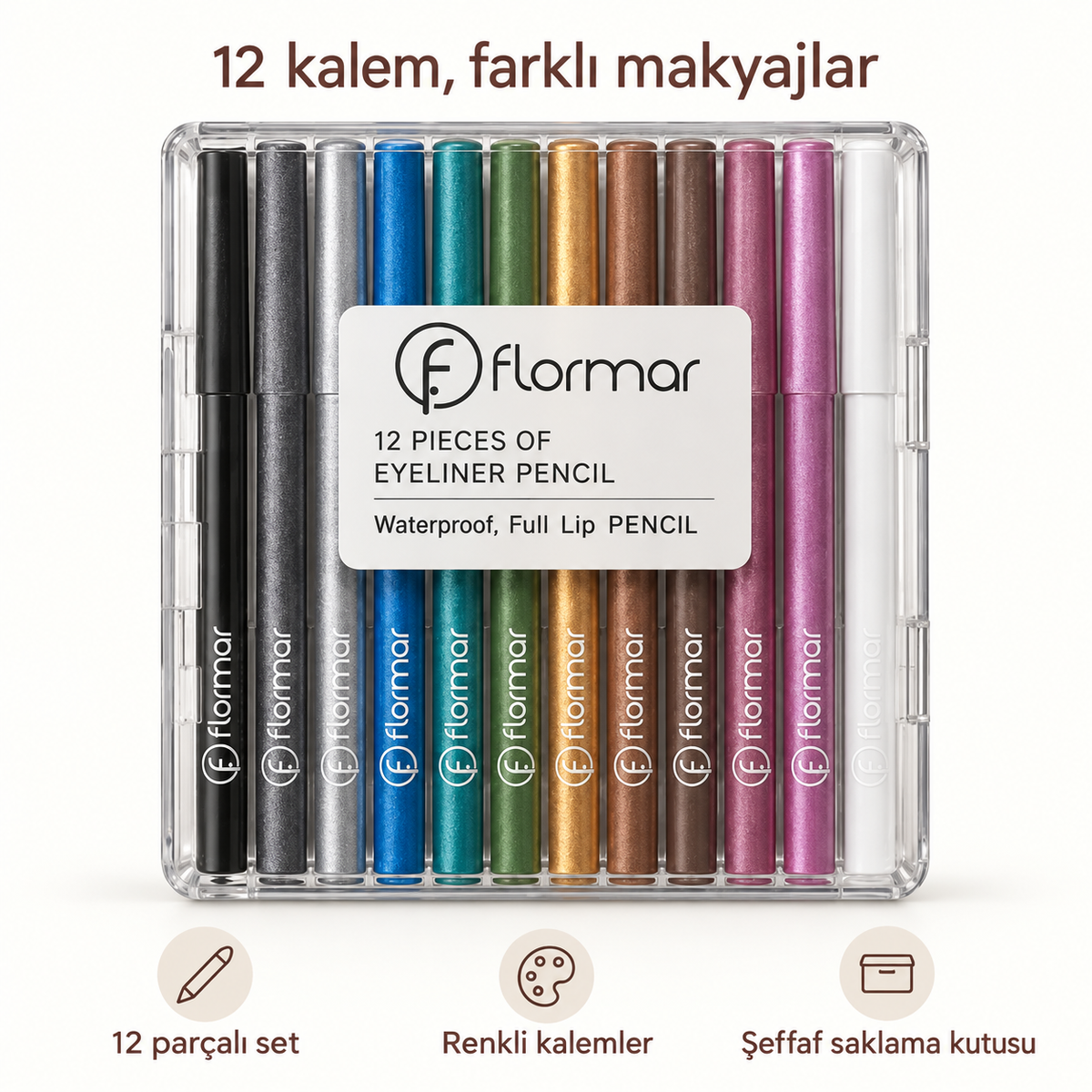 Flormar 12 Li Göz Kalemi – ürün özellikleri