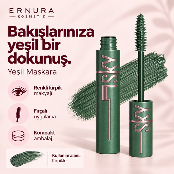 Yeşil Maskara – Renkli Kirpik Makyajı