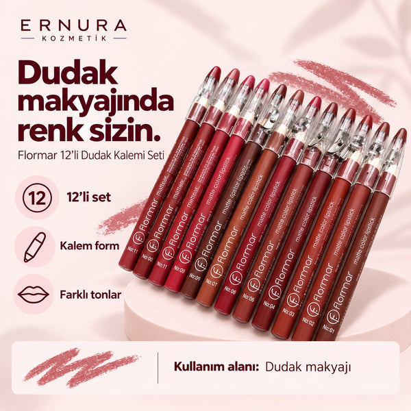 Flormar 12’li Dudak Kalemi Seti