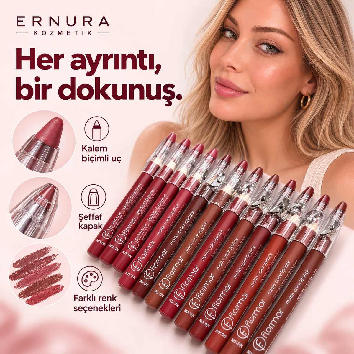 Flormar 12’li Dudak Kalemi Seti – ürün detayları