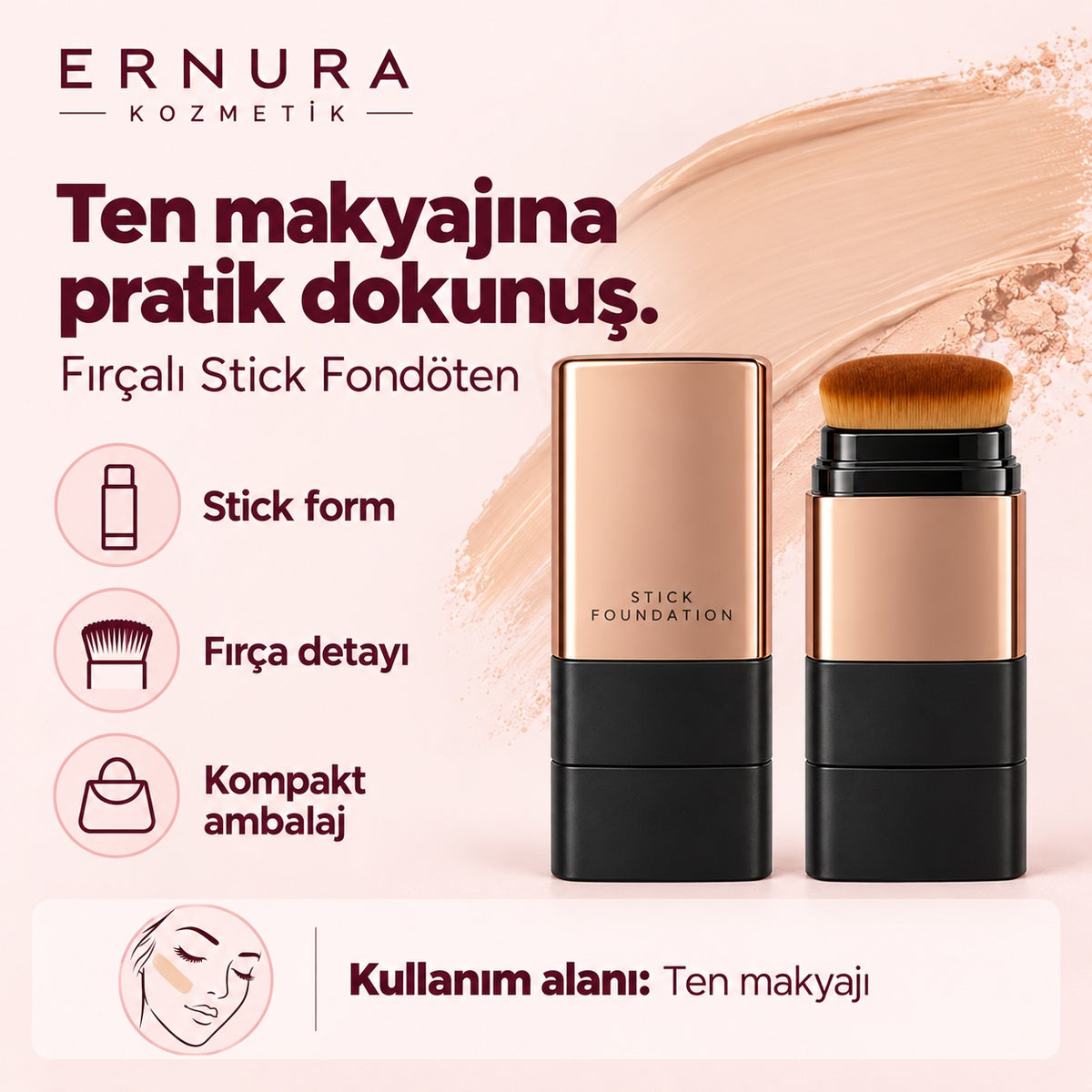 Fırçalı Stick Fondöten – ürün özellikleri