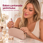 Kalem tipi kaş tüy alma aleti bakım çantasında