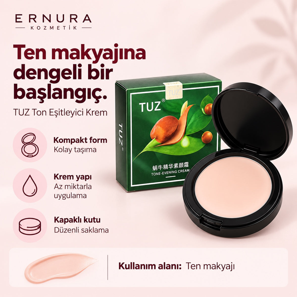 TUZ ton eşitleyici krem özellikleri ve kullanım alanı